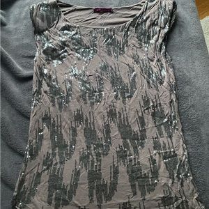Velvet (brand) sequin padded shoulder top size S